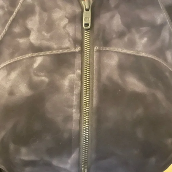 Lululemon Define Hooded Nulu Diamond dye jacket in graphite grey multi sz 8 - Picture 5 of 6